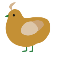 A gold and beige chicken