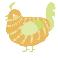 A honey and lemon chicken with a bar pattern