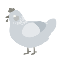 A mist chicken with a neck-speckle pattern