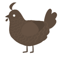 A bark chicken with a lace pattern