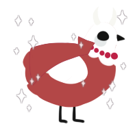 A red and white chicken with a head pattern
