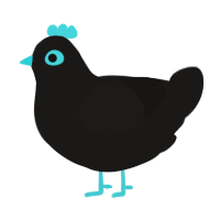 A sable chicken