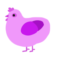 The Infection, a lavender and amethyst chicken