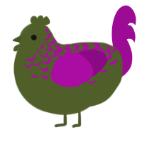 Anti Avocado, a olive and plum chicken with a half-lace pattern