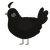 skyline watcher, a black and sable chicken with a half-lace pattern