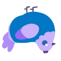 A sapphire and lilac chicken with a head pattern