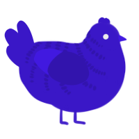 A lime chicken with a half-bar pattern