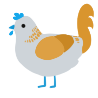 A mist and orange chicken with a neck-band pattern