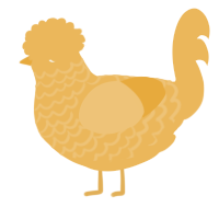 A honey chicken with a lace pattern