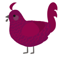 A wine and maroon chicken with a lace pattern