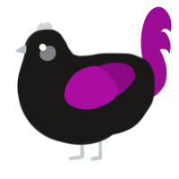 A sable and plum chicken