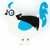 A white and cerulean chicken