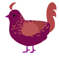 A wine and red chicken with a half-lace pattern