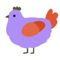 A lilac and vermilion chicken