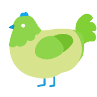 Sour Skittle, a lemon and grass chicken with a head pattern