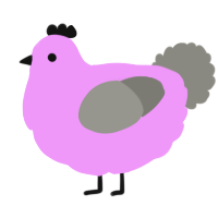 A lavender and ash chicken