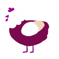 Tablecloth, a wine and cream chicken with a head pattern