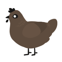 A bark chicken with a neck-band pattern