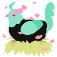A black and mint chicken with a head pattern