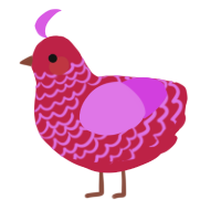 A crimson and orchid chicken with a lace pattern