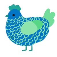 A sapphire and spring chicken with a lace pattern