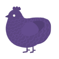 A overcast chicken with a lace pattern