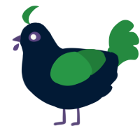 A tumblr and viridian chicken
