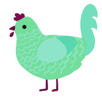 (unnamed), a spring and mint chicken with a lace pattern