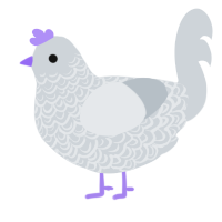 A mist chicken with a double-lace pattern