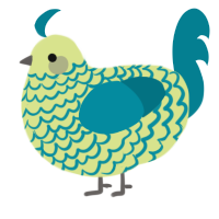 A lemon and sea chicken with a lace pattern