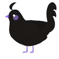 A sable chicken with a lace pattern