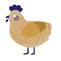 A beige and gold chicken with a lace pattern