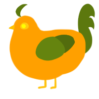 A ochre and olive chicken
