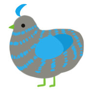 A ash and sky chicken with a bar pattern