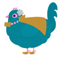 A sea chicken with a double-lace pattern