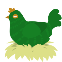 A leaf chicken with a bar pattern