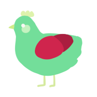 A spring and crimson chicken