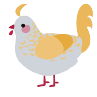 A mist and honey chicken with a half-lace pattern