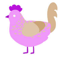 (unnamed), a lavender and beige chicken with a half-lace pattern