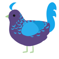 A overcast and sky chicken with a half-lace pattern