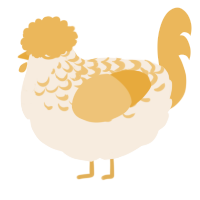 A cream and honey chicken with a half-lace pattern
