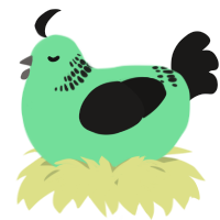 A spring and sable chicken with a neck-band pattern