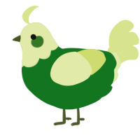 A leaf and lemon chicken with a head pattern