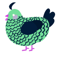 A spring and tumblr chicken with a lace pattern
