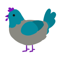A ash and sea chicken with a head pattern