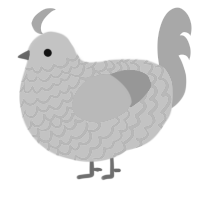 A lilac and mint chicken with a lace pattern