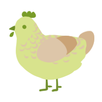 key lime, a lemon and beige chicken with a half-lace pattern