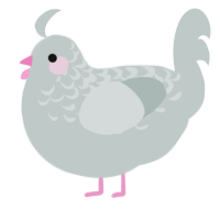 A silver chicken with a half-lace pattern