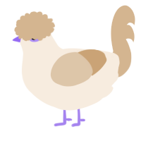 A cream and beige chicken