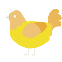 A yellow and honey chicken with a head pattern